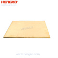 Placa de filtro de bronze de aço inoxidável poroso de metal poroso de hengko sinterizado